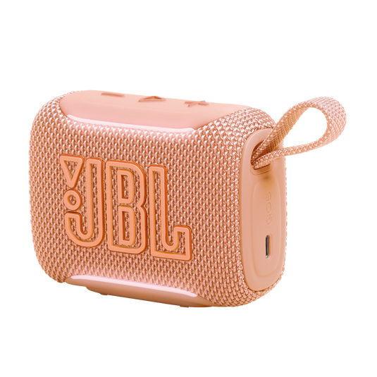 JBL Go 5 - Orange - Ultra-portable waterproof and drop-proof speaker with JBL legendary sound and ambient edge lighting - Detailshot 1 image number null